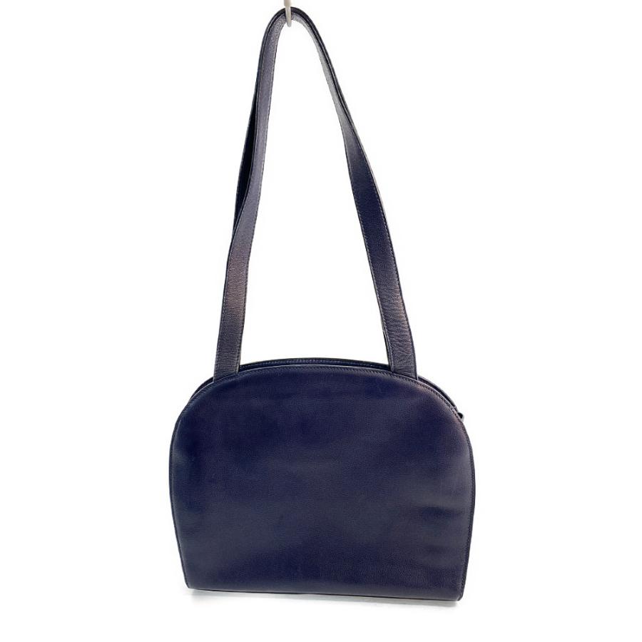 CELINE ネイビー レザー ハンドバッグオールドセリーヌ