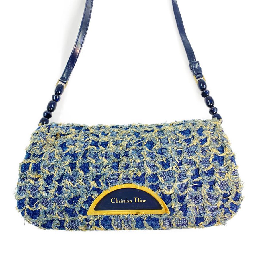 Dior マリスパール デニム フリンジ ショルダーバッグ クリスチャンディオール マリスパール・フリンジデニム アクセサリー