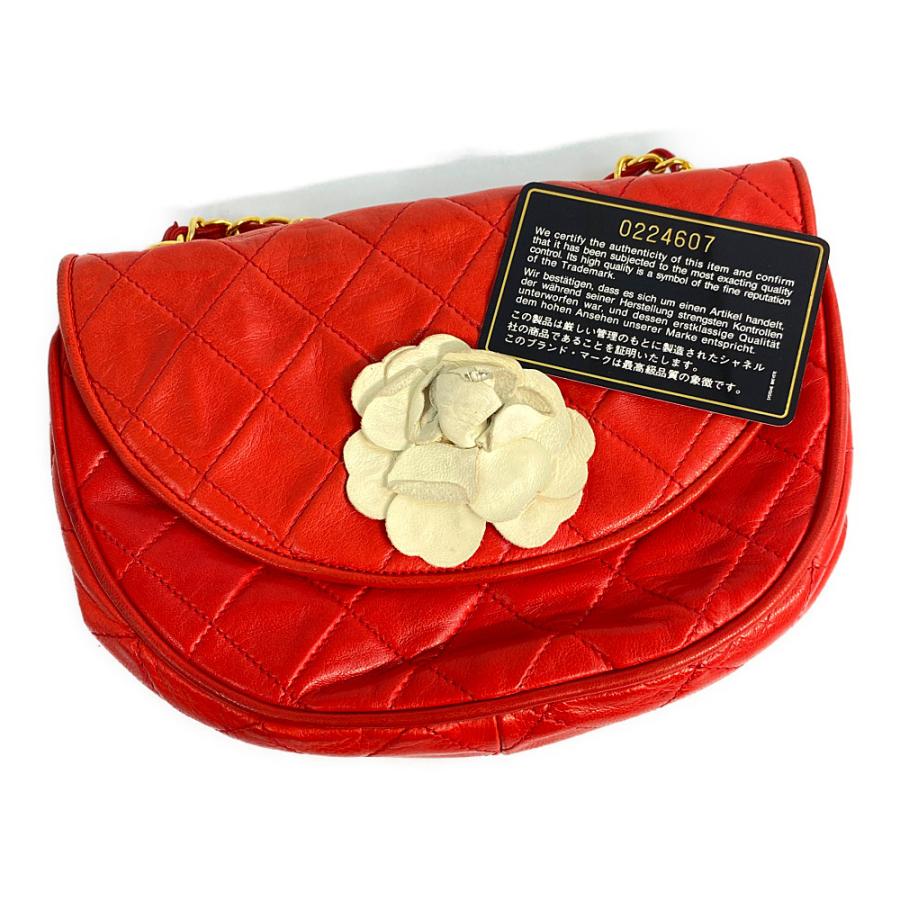 CHANEL（シャネル） マトラッセ・カメリア チェーンショルダーバッグ 