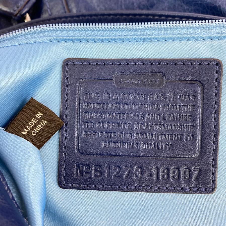 COACH（コーチ） 2WAY レザー ショルダーバッグ/18997/ネイビー/COACH