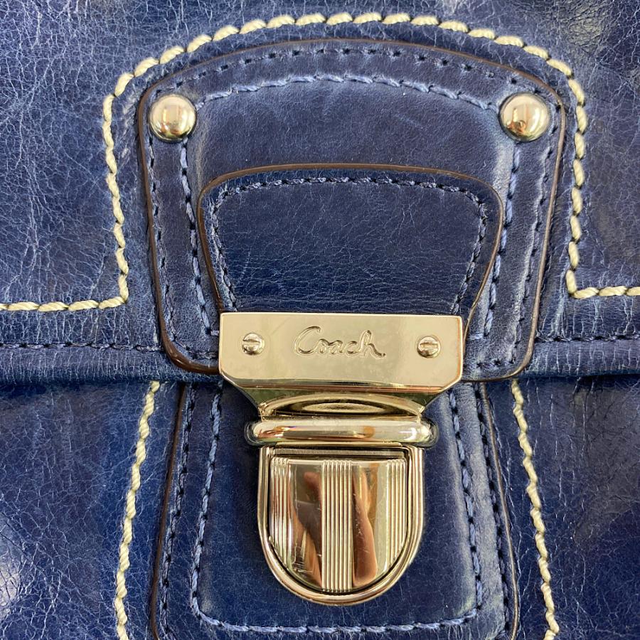 COACH（コーチ） 2WAY レザー ショルダーバッグ/18997/ネイビー/COACH