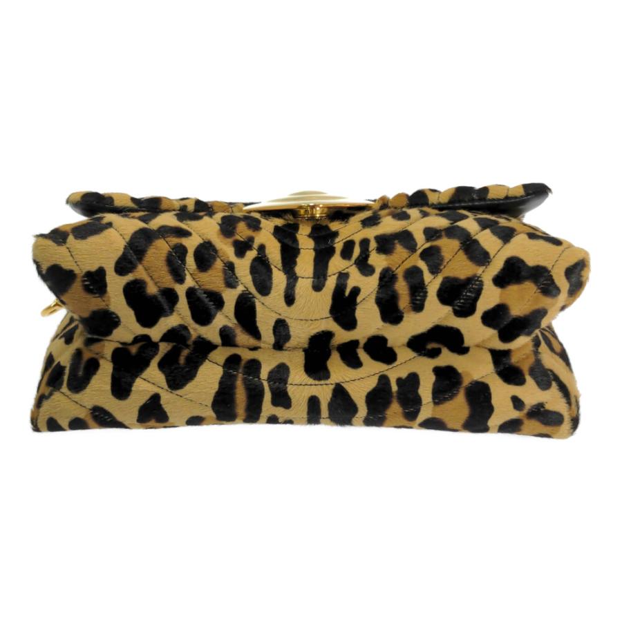 【未使用】 ESCADA ハート キルティング ハラコ バッグ レオパード 未使用】 ESCADA ハート キルティング ハラコ バッグ レオパード