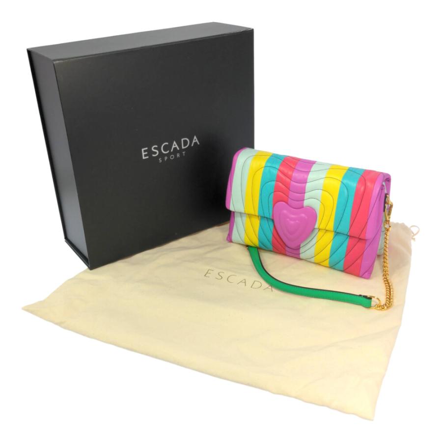 ESCADA エスカーダ ハートバックル キルティング マルチカラー ESCADA エスカーダ ハートバックル キルティング マルチカラー