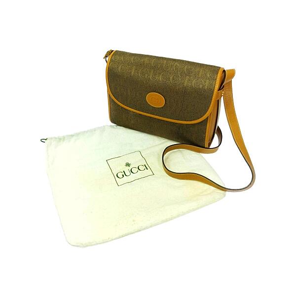 GUCCI（グッチ） オールドグッチ・ロゴ フラップ ショルダーバッグ