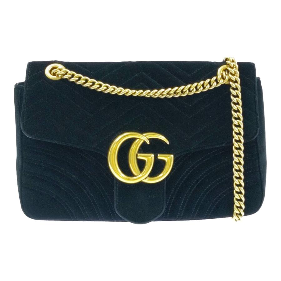 GUCCI グッチ GGマーモント ロゴ ベルベット バックスキン ハート  