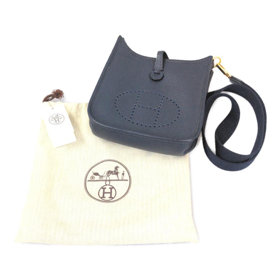HERMES エルメス エブリン・TPM・16 ゴールド金具 ネイビー ショルダー 