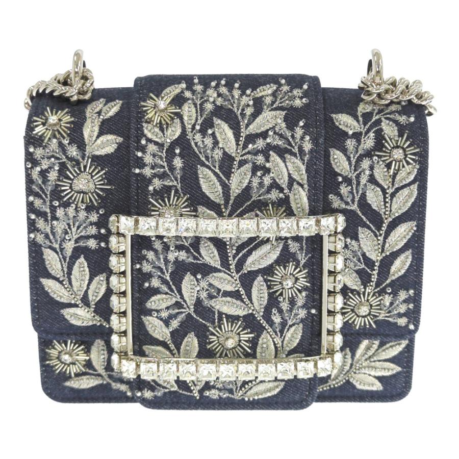 Roger Vivier ロジェヴィヴィエ デニム ビジューバックル ビーズ Roger Vivier ロジェヴィヴィエ デニム ビジューバックル ビーズ