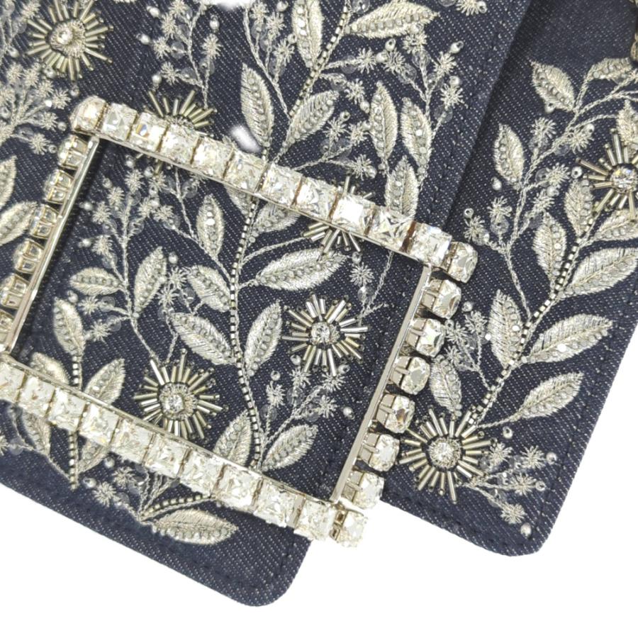 Roger Vivier ロジェヴィヴィエ デニム ビジューバックル ビーズ Roger Vivier ロジェヴィヴィエ デニム ビジューバックル ビーズ