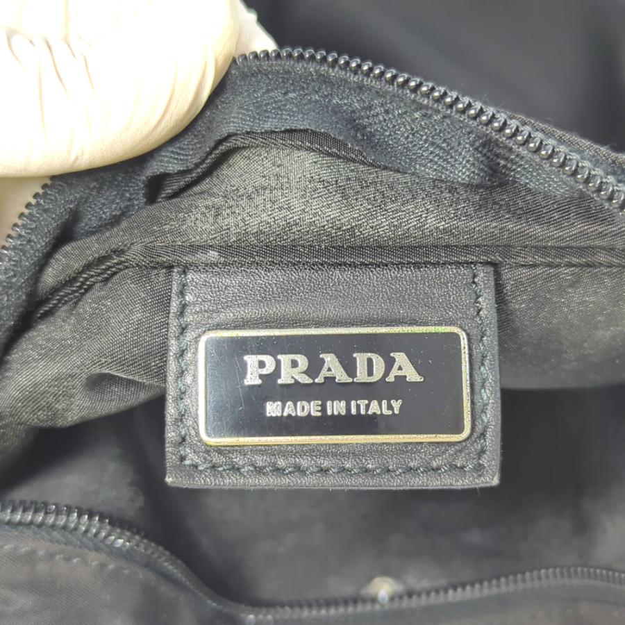 PRADA プラダ 三角プレート ナイロン ショルダーバッグ/ブラック