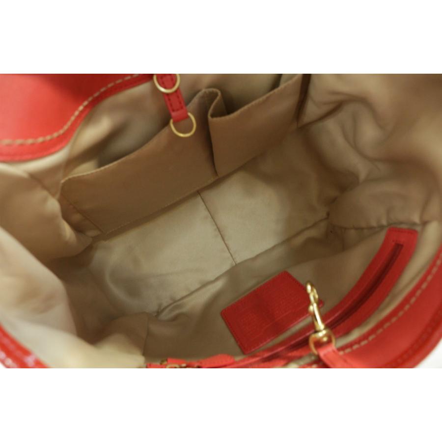 COACH（コーチ） シグネチャー・トートバッグ/11603/ベージュ×レッド 