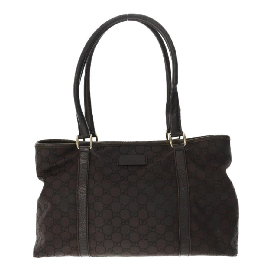GUCCI（グッチ） GGナイロン・トートバッグ/257302/ダークブラウン