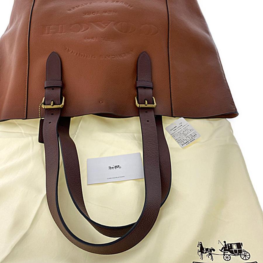 COACH（コーチ） レザー ラージトートバッグ/F49506/ブラウン/ダーク 