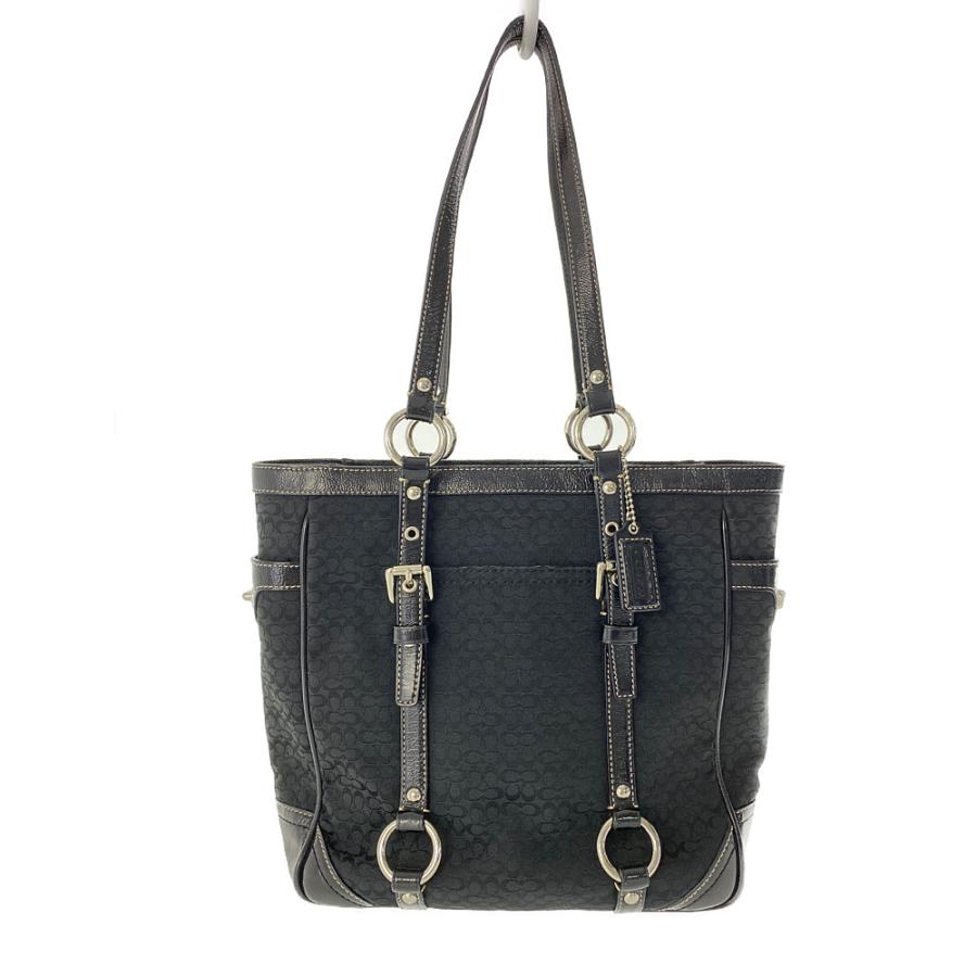 COACH ミニトートバッグ シグネチャー ブラック美品✳︎保存袋付 COACH（コーチ） ミニシグネチャー・ランチトートバッグ ショルダー