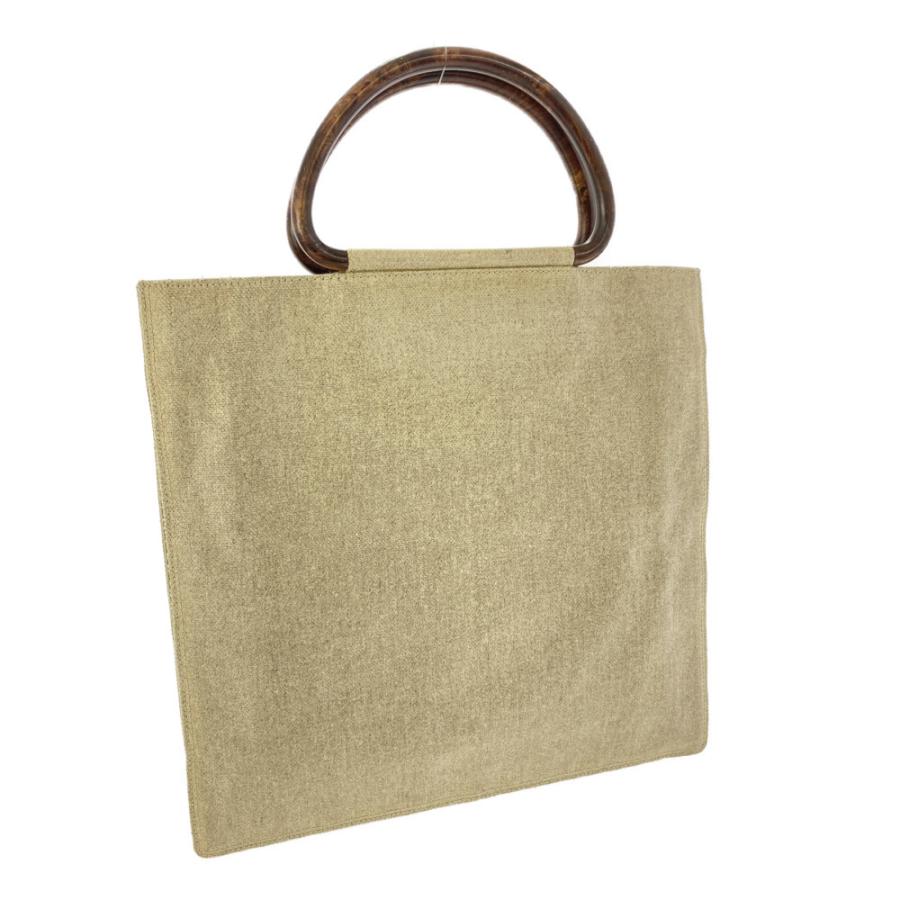 CHANEL シャネル ココマーク・ウッドハンドルトートバッグ/ベージュ