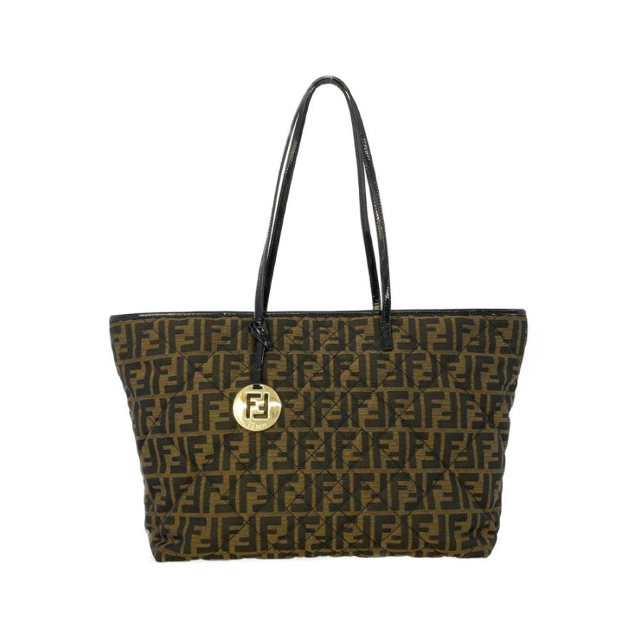 Fendi FFロゴ トートバッグ ブラウン/ブラック Fendi FFロゴ トートバッグ ブラウン・ブラック