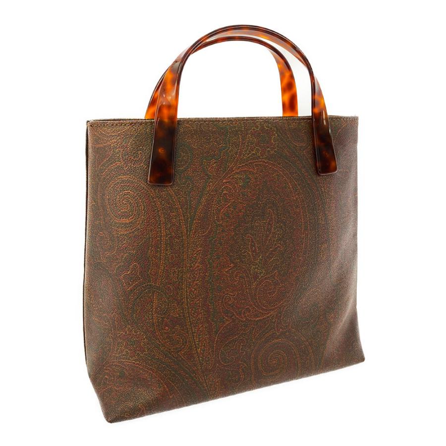 ETRO エトロ プラハンドル ペイズリー柄トートバッグ/ブラウン