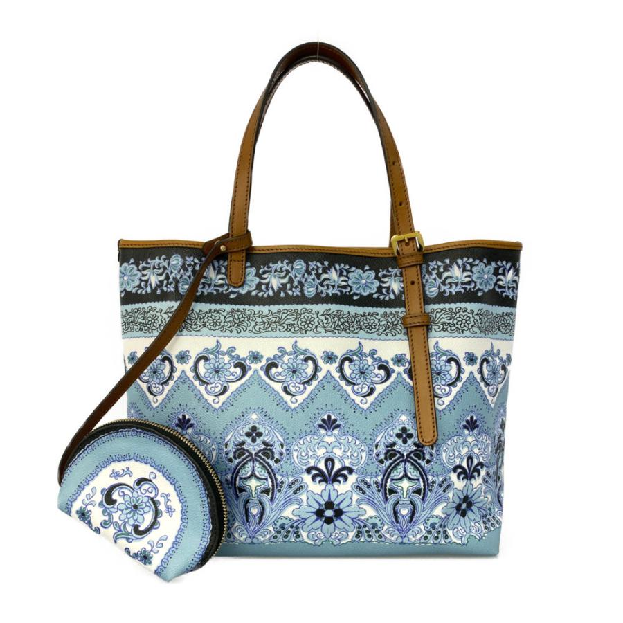 ETRO（エトロ） ポーチ付 フローラル ショッパー トートバッグ/ライト