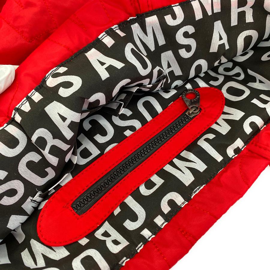 マークバイマークジェイコブス ロゴキルティング トートバッグ/レッド