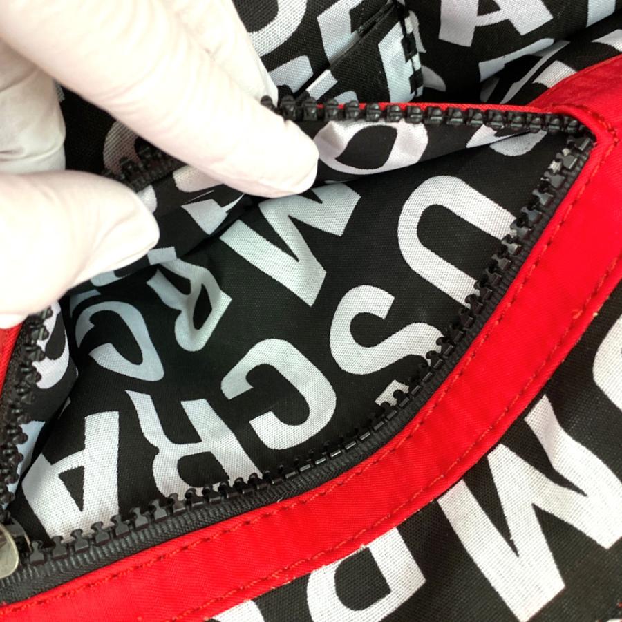 マークバイマークジェイコブス ロゴキルティング トートバッグ/レッド