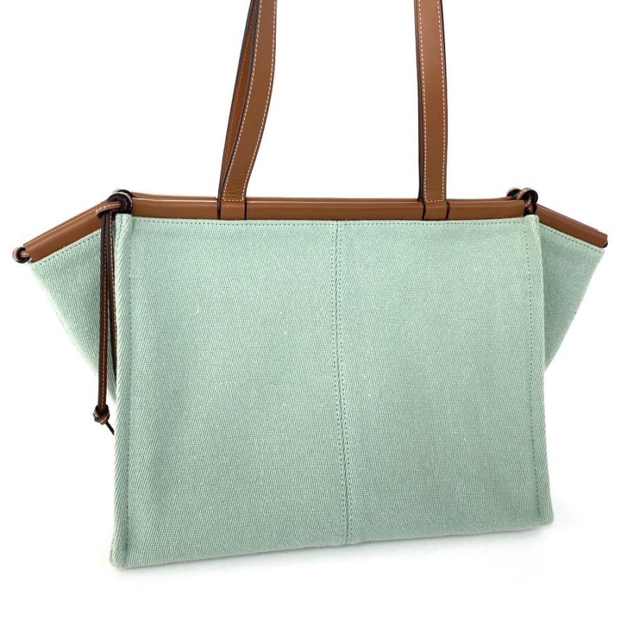 ロエベ クッション トートバッグ/ミントグリーン系/ブラウン/LOEWE  