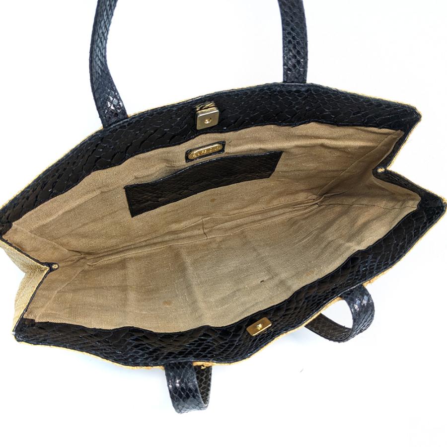 FENDI フェンディ 花柄刺繍 ストロートートバッグ/15439/ベージュ  