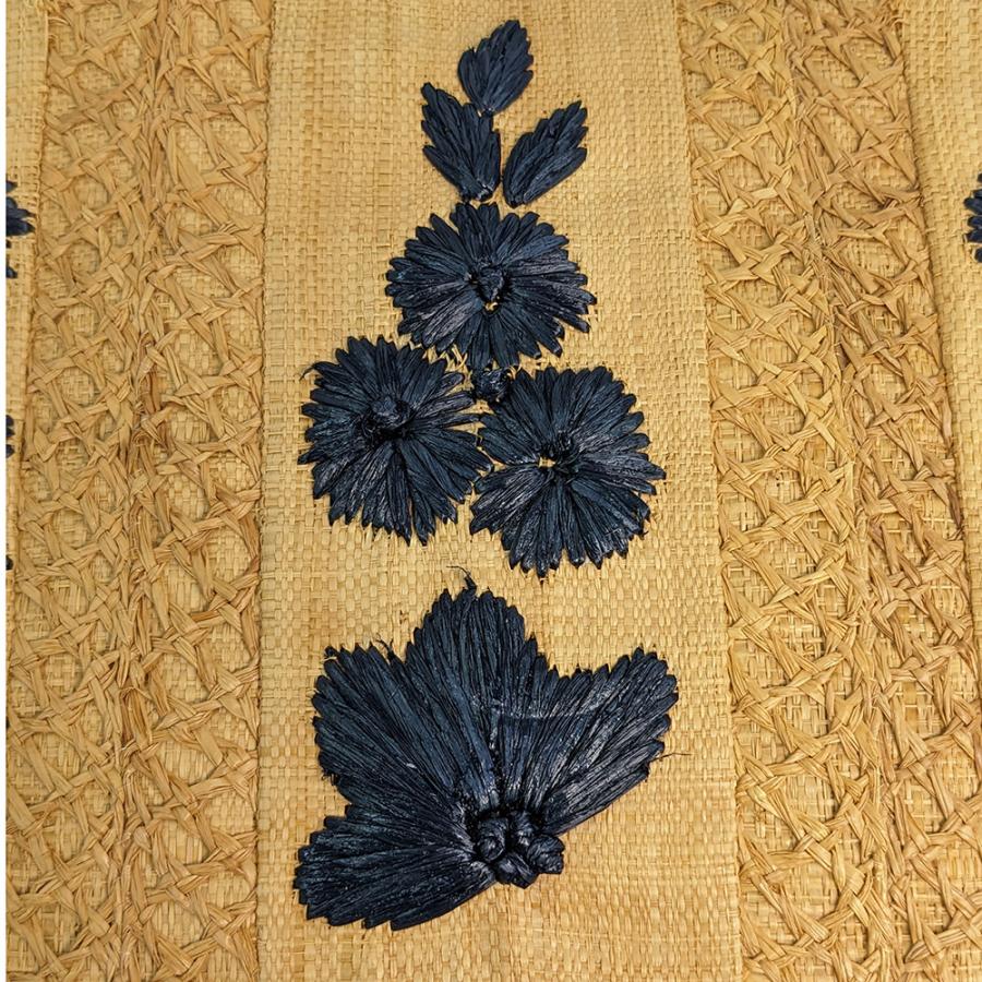 FENDI（フェンディ） 花柄刺繍 ストロートートバッグ/15439/ベージュ 
