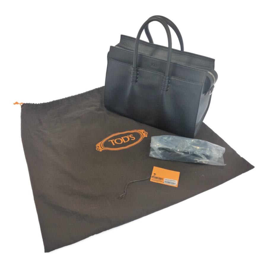 お値下げしました！　TOD'S ブラック ビジネスバッグ TOD'S トッズ ナイロン レザー 2WAY ショルダー ビジネス バッグ