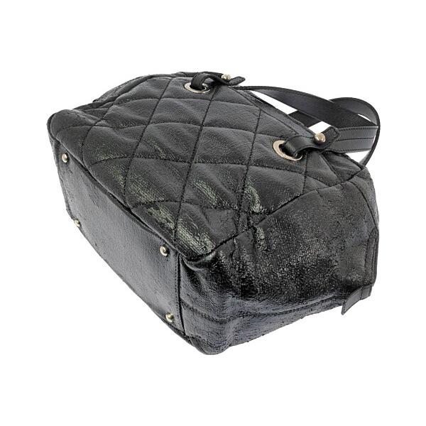 CHANEL　シャネル　パリビアリッツ　トートバッグ　キルティング シャネル/トートバッグ/パリビアリッツトートGM/黒/コーティング