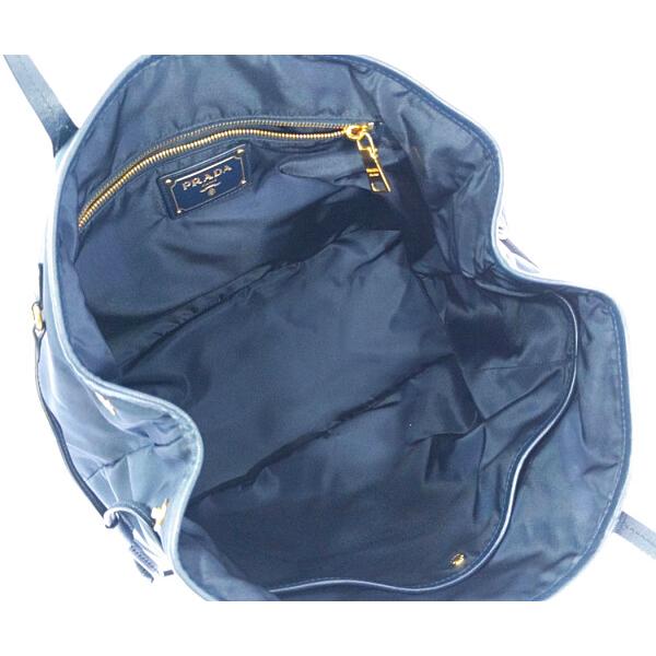 PRADAプラダナイロンレザーハンドバッグトートバッグ Prada/プラダ｜ブラック レザー ハンドバッグ