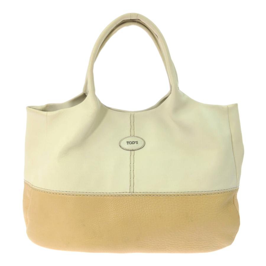 TOD'S トッズ バイカラー レザー トートバッグ ハンドバッグ/PD26