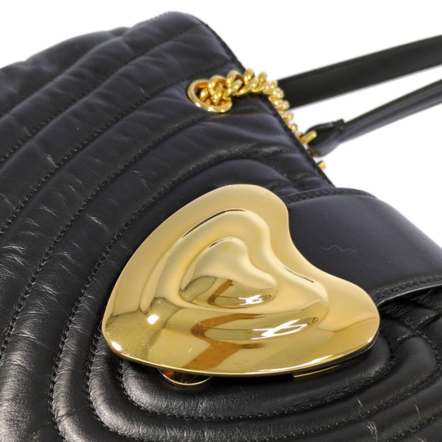 ESCADA（エスカーダ） ゴールドハートバックル キルティング チェーン