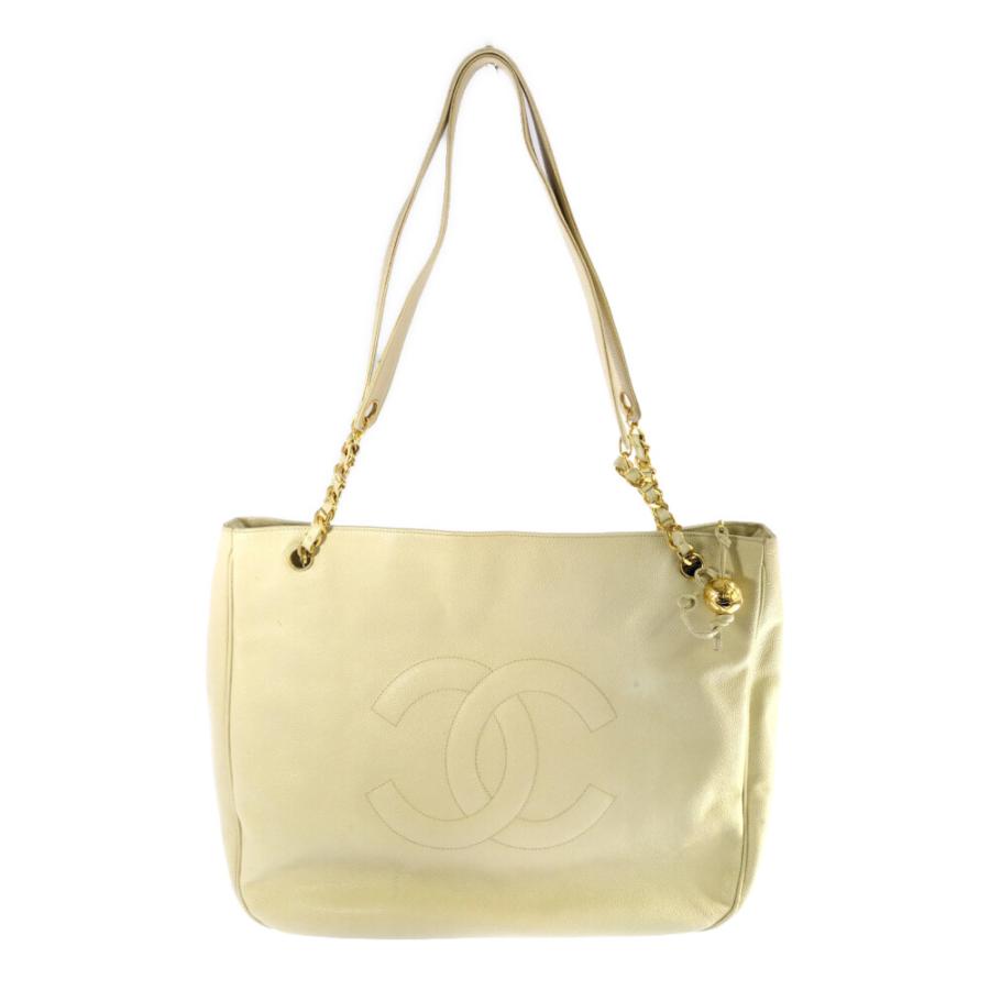 CHANEL（シャネル） キャビアスキン デカココ チェーン トートバッグ