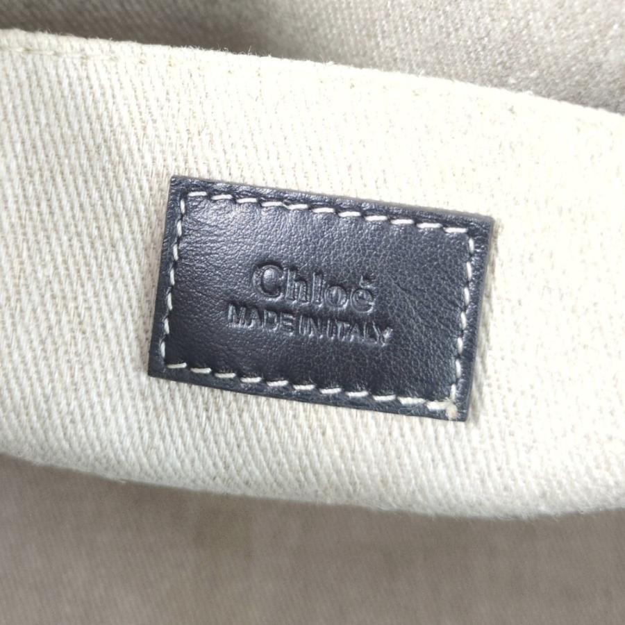 Chloe（クロエ） Woody キャンバス×レザートートバッグ 01237565