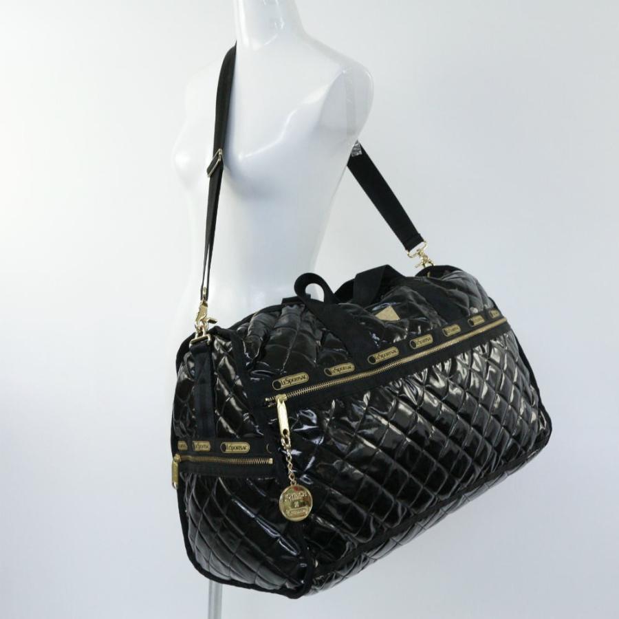 LeSportsac　ボストンバッグ2way 　ジョイリッチ　黒金　キルティング LeSportsac ボストンバッグ2way ジョイリッチ 黒金 キルティング
