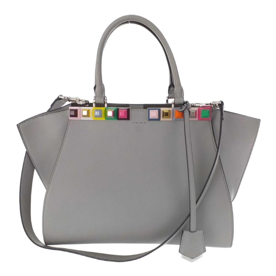 FENDI（フェンディ） トロワジュール スタッズ・2WAYハンドバッグ 