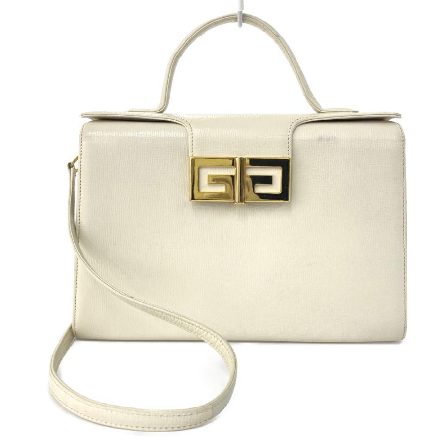 ジバンシー(ジバンシィ) ロゴプレート 2WAYハンドバッグ/ホワイト  