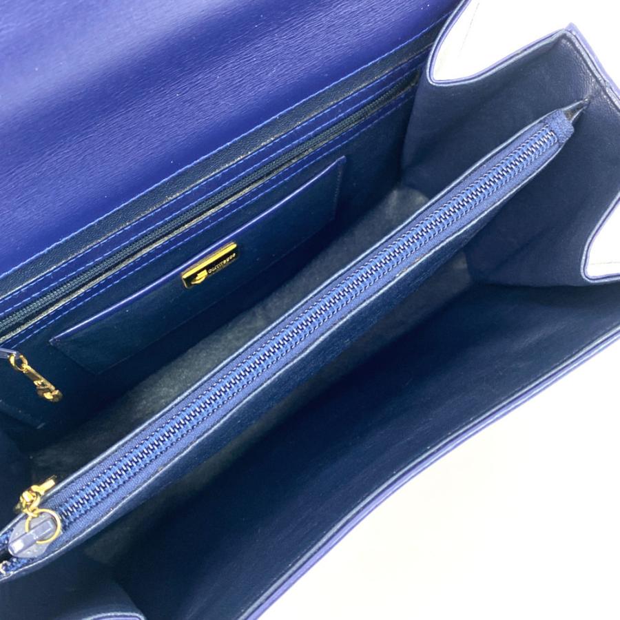 COMTESSE（コンテス） ホースヘア 2WAYハンドバッグ/ブルー/COMTESSE