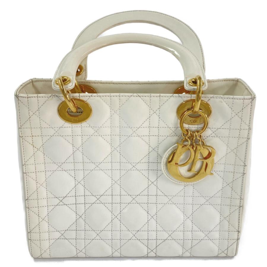 クリスチャンディオール レディディオール・2WAYハンドバッグ/ホワイト