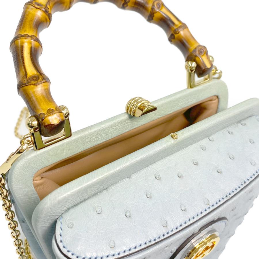 GUCCI（グッチ） バンブー・オーストリッチ ミニバケット・2WAYハンド