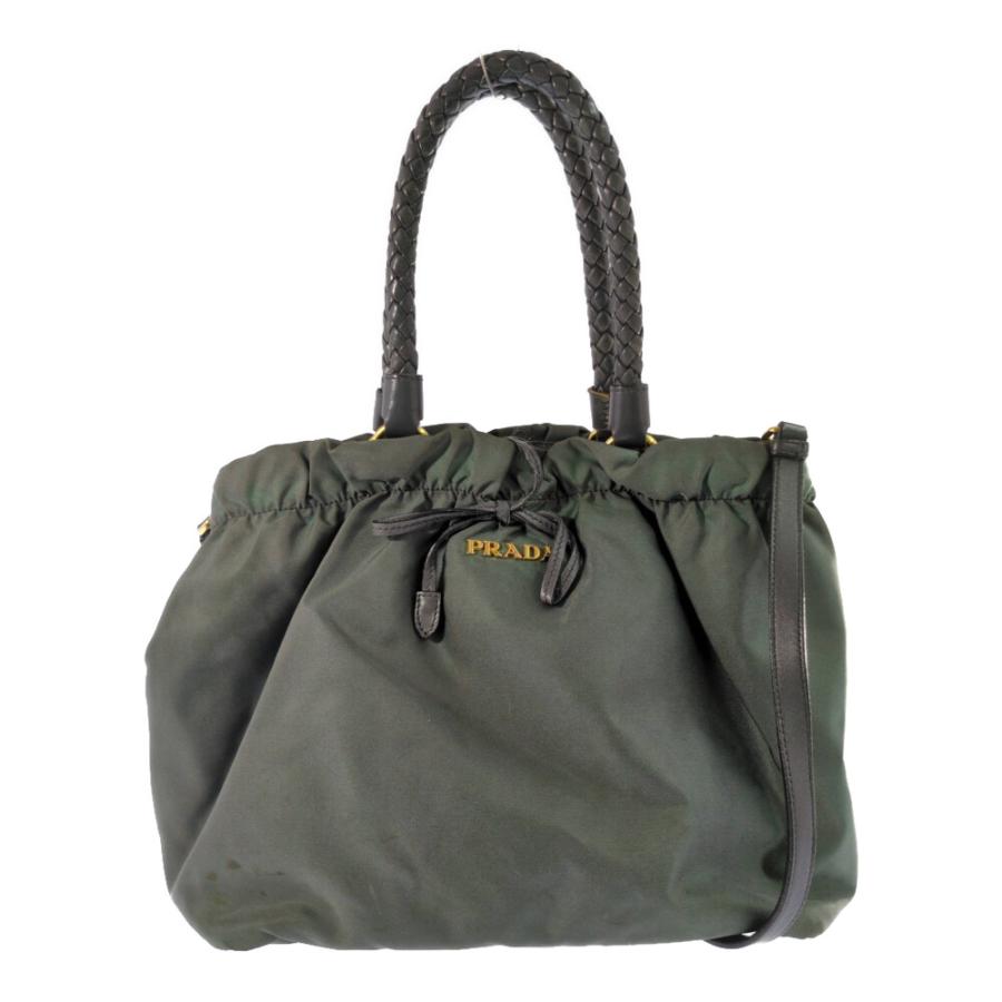 PRADAプラダ ナイロンボストンバッグ 型押しクロコ TESSUTO テスート PRADA（プラダ） TESSUTO テスート 2WAY ドローストリング