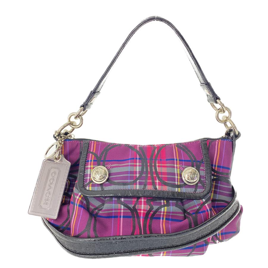 COACH コーチ ポピータータン・チェック・2WAYショルダーバッグ
