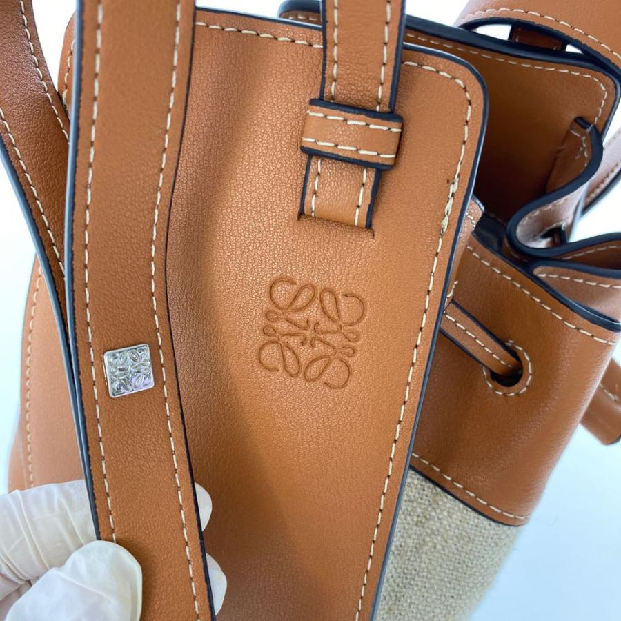 美品・ロエベ ハンモックミニ2WAYショルダーバッグ/061846/ブラウン 美品・ロエベ ハンモックミニ2WAYショルダーバッグ/061846/ブラウン