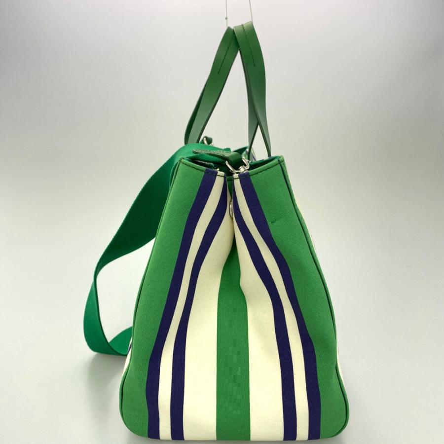 miu miu（ミュウミュウ） ストライプ 2WAYショルダートートバッグ
