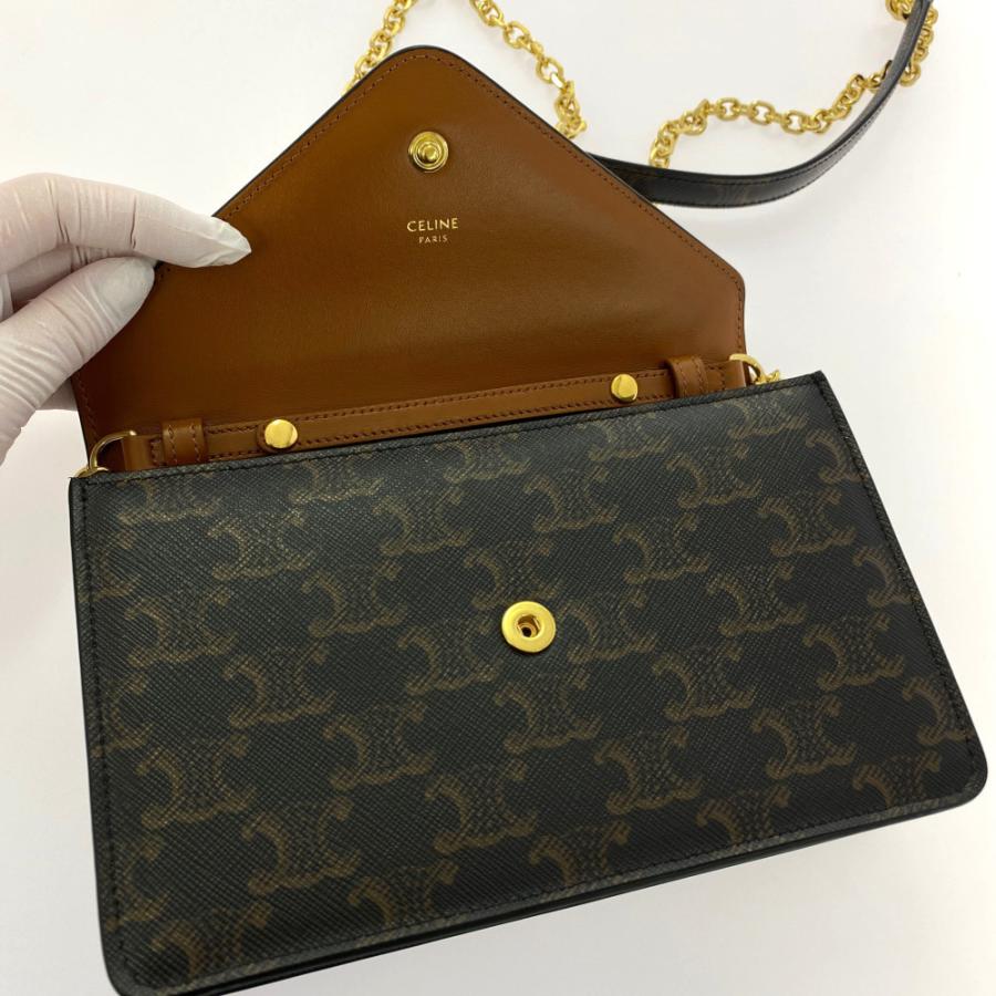 CELINE セリーヌ マイヨントリオンフチェーンウォレット CELINE セリーヌ マイヨントリオンフチェーンウォレット