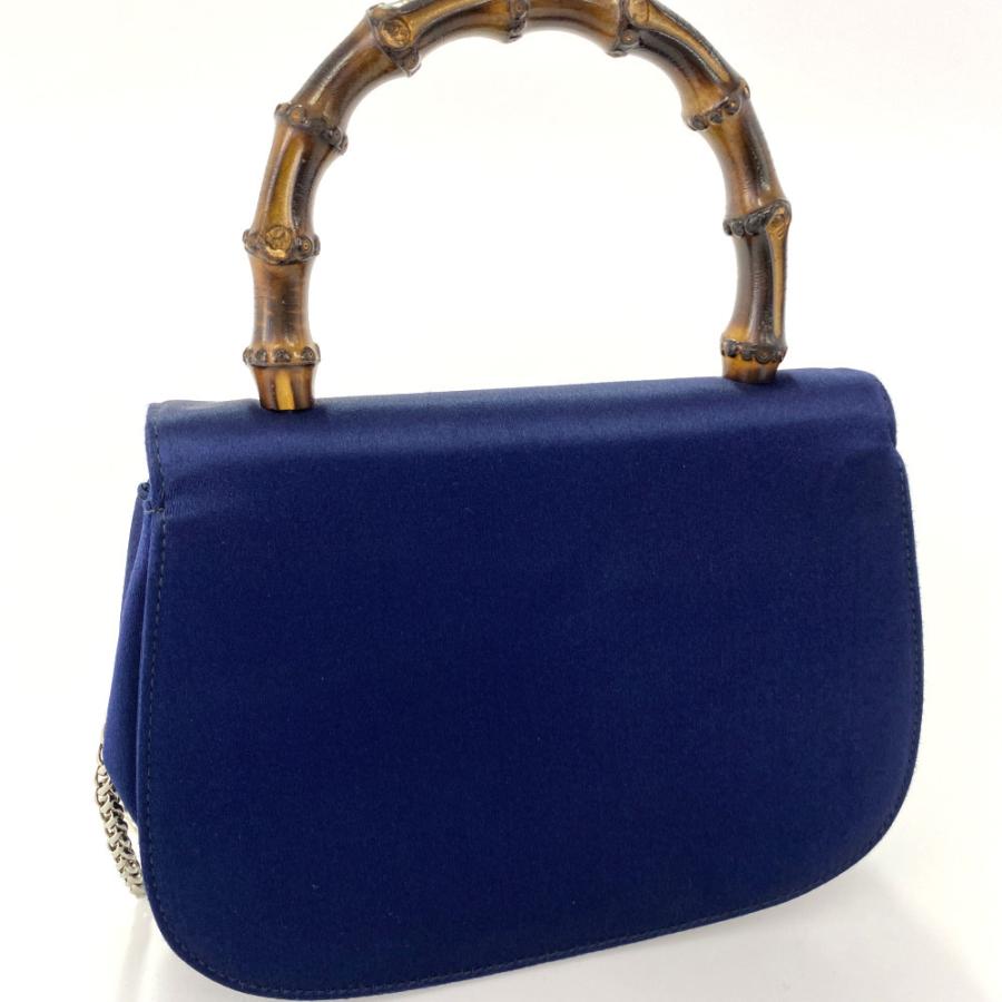 GUCCI グッチ バンブー・サテン トップハンドル 2WAYショルダー