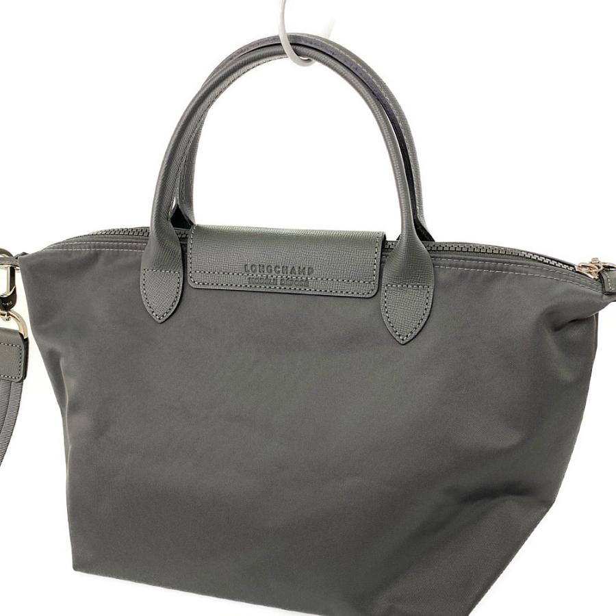 【美品】LONGCHAMP（ロンシャン）◆2way（手提げ&斜めがけ）◆グレー ロンシャン ハンドバッグ ショルダーバッグ プリアージュ
