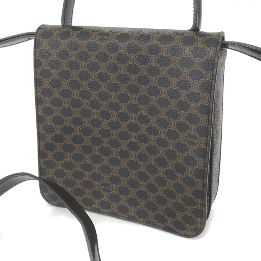 【美品】セリーヌ 2way ショルダーバッグ 馬車金具 Cサルキー レザー 人気 CELINE セリーヌ サルキー 馬車金具マカダム2WAYショルダー