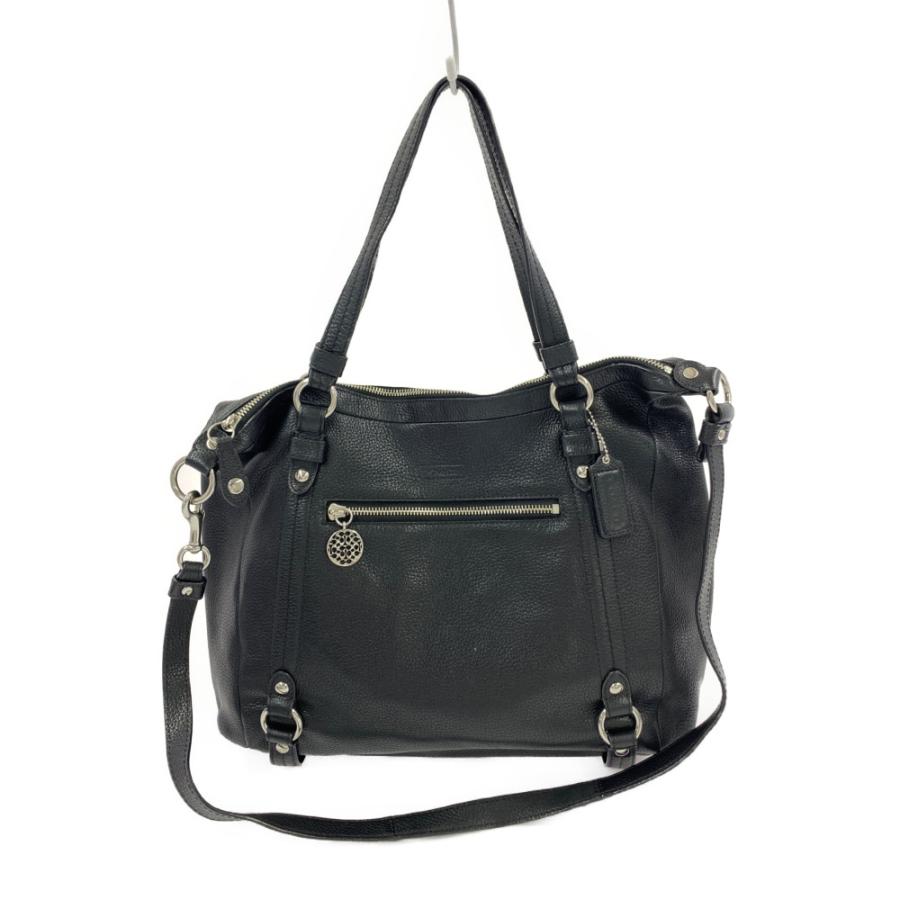 【美品】COACH コーチ ワンショルダーバッグ ホーボー 肩掛け ブラック COACH（コーチ） アレクサンドラ ホーボー2WAYレザーショルダーバッグ