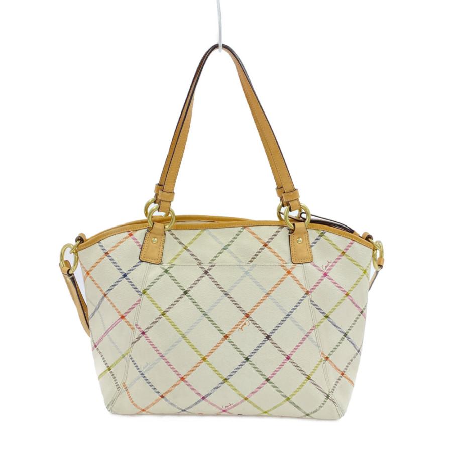 COACH（コーチ） チェック 2WAYショルダーバッグ/F21924/ホワイト系 