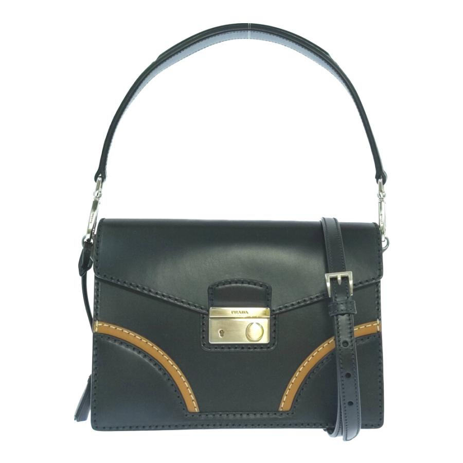 PRADA プラダ ステッチリム・レザー 2WAY ショルダーバッグ  